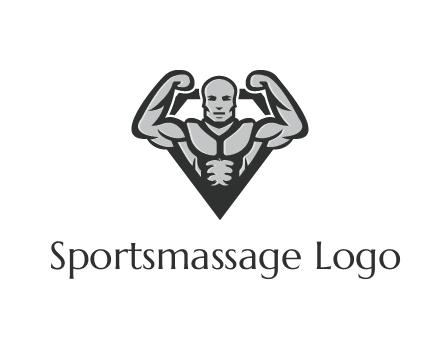 body builder flexing biceps