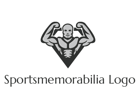 body builder flexing biceps