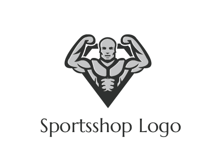 body builder flexing biceps