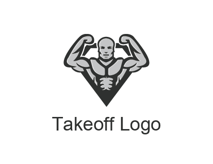 body builder flexing biceps
