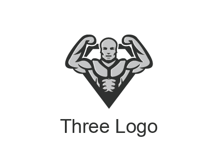 body builder flexing biceps