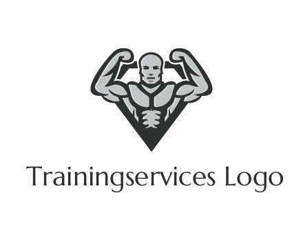 body builder flexing biceps