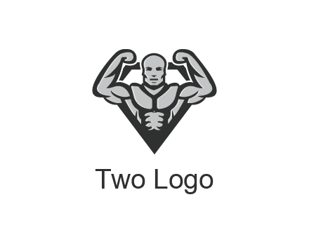 body builder flexing biceps