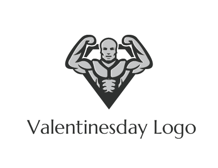 body builder flexing biceps