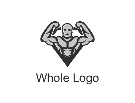 body builder flexing biceps