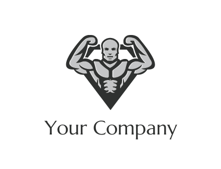 body builder flexing biceps