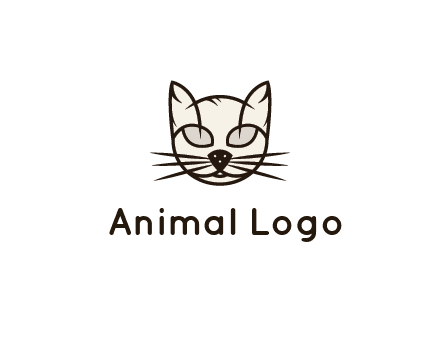 line art cat face