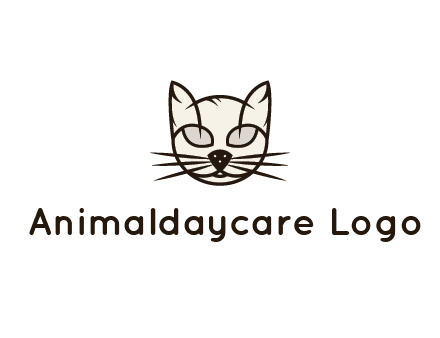 line art cat face