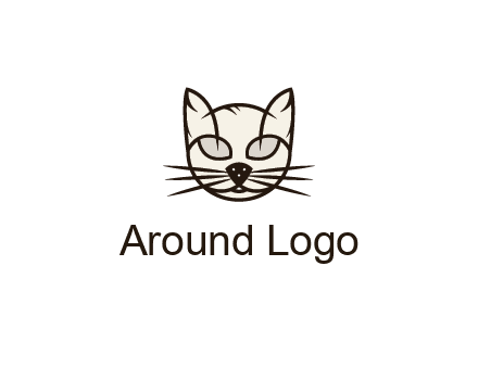 line art cat face