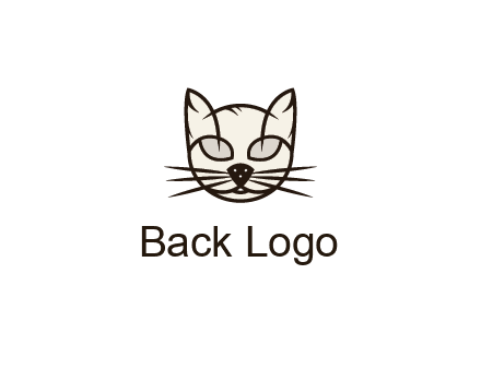 line art cat face