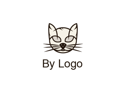 line art cat face