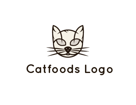 line art cat face