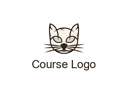line art cat face