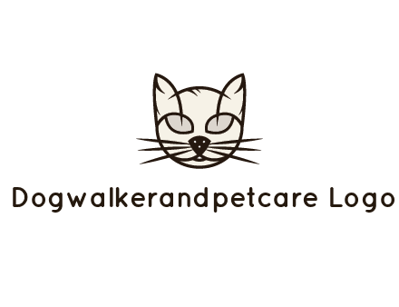 line art cat face