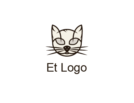 line art cat face