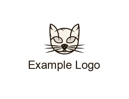 line art cat face