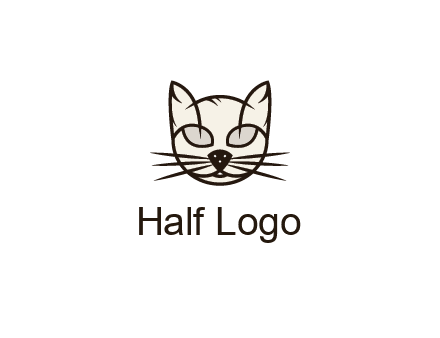 line art cat face