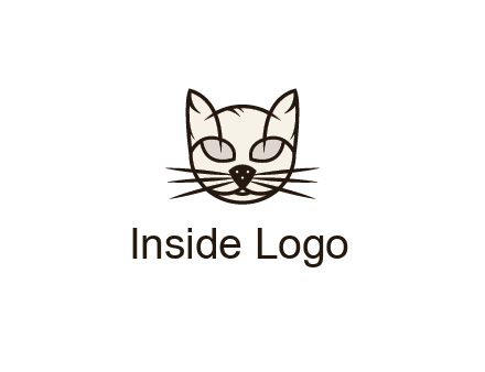 line art cat face