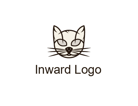 line art cat face