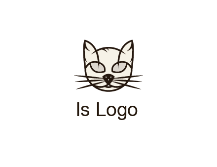 line art cat face