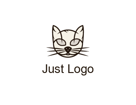 line art cat face