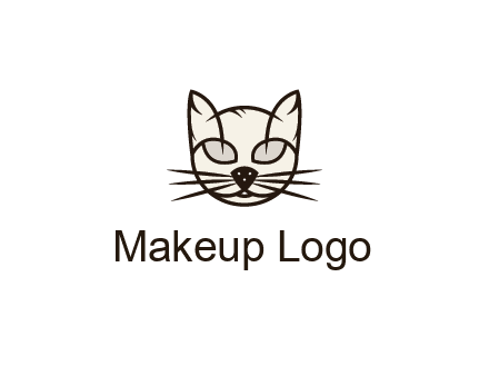 line art cat face
