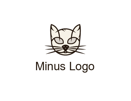 line art cat face