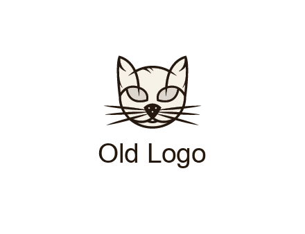 line art cat face