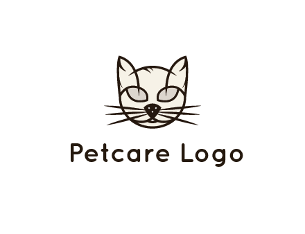 line art cat face