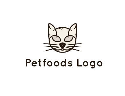 line art cat face