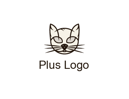 line art cat face