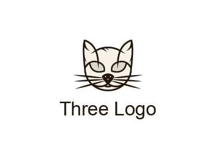 line art cat face