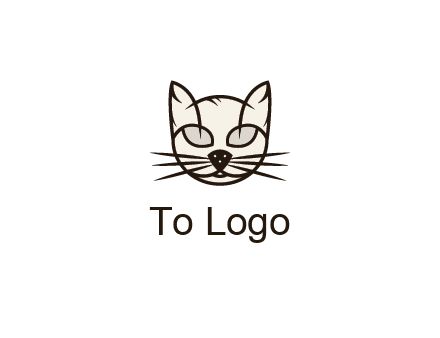 line art cat face
