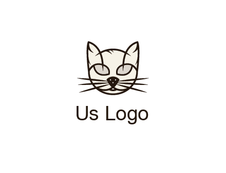 line art cat face