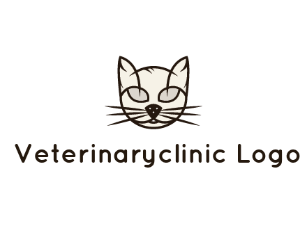 line art cat face