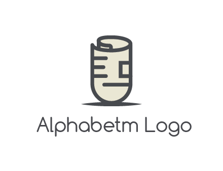 rolled up document logo