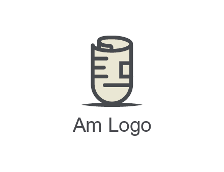 rolled up document logo