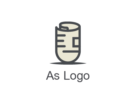 rolled up document logo