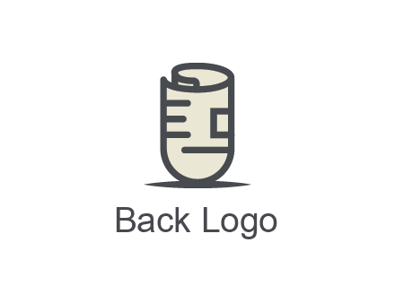 rolled up document logo