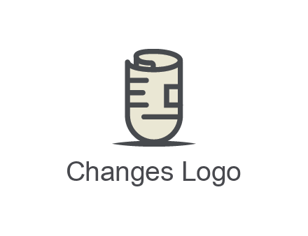 rolled up document logo