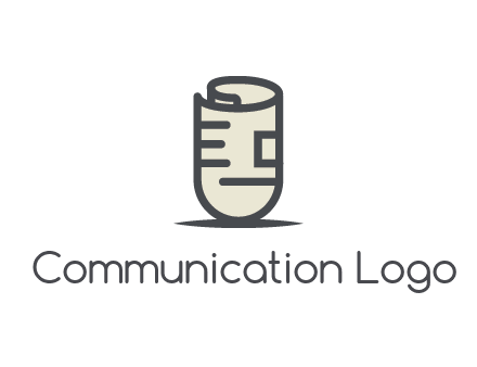 rolled up document logo