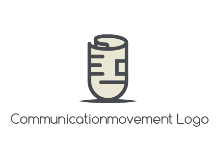 rolled up document logo
