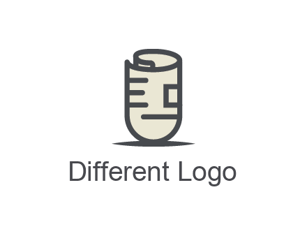 rolled up document logo