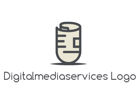 rolled up document logo