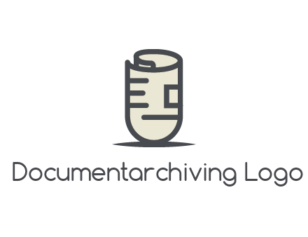 rolled up document logo