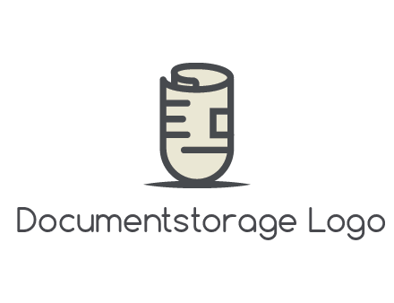 rolled up document logo