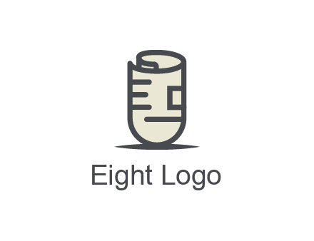 rolled up document logo