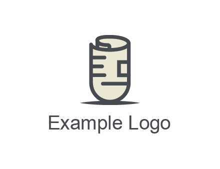 rolled up document logo