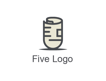 rolled up document logo