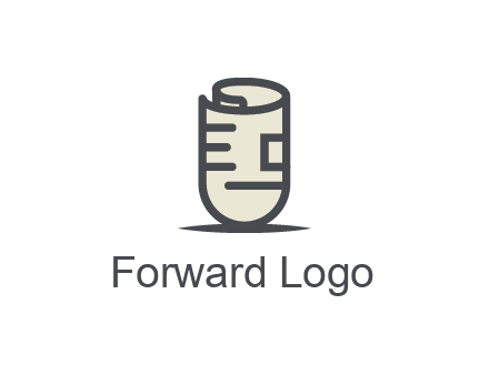 rolled up document logo